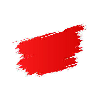 红色中国风水墨边框墨痕笔刷边框PNG素材